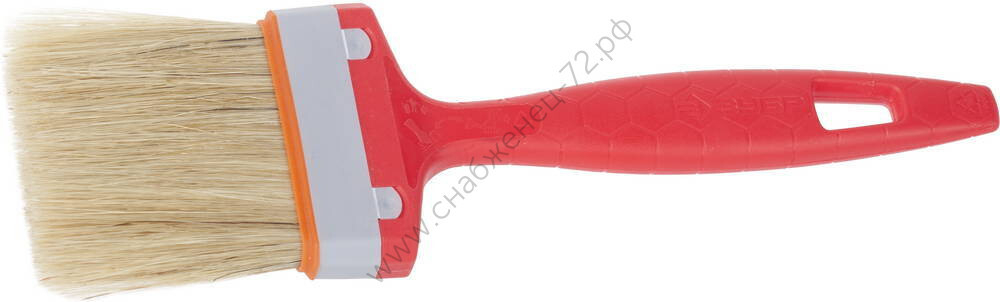 ЗУБР УНИВЕРСАЛ 63 мм, 2,5″ светлая натуральная щетина, пластмассовая ручка, Плоская кисть, СТАНДАРТ (01015-063)