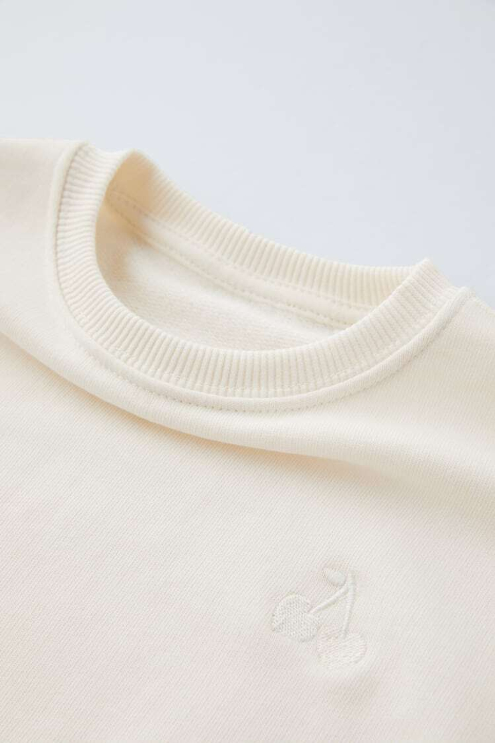 ZARA ХУДИ С ВЫШИВКОЙ, ЭКРЮ