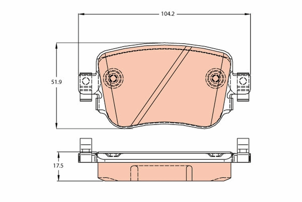 TRW - GDB2042-TRW - Brake Pad Set, disc brake