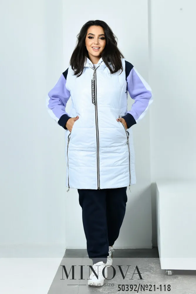 Костюм 21-118-сиреневый-белый Minova