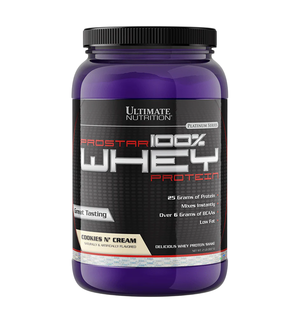 Ultimate Nutrition Prostar 100% Whey Protein 2 lb 908 g, Сывороточный протеин, Концентрат