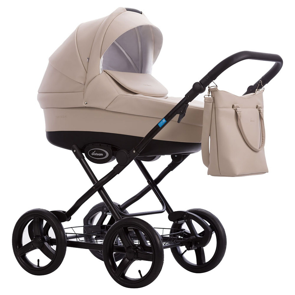 Детская коляска AroTeam Cocoline Prima 3 в 1 02 св.бежевая кожа
