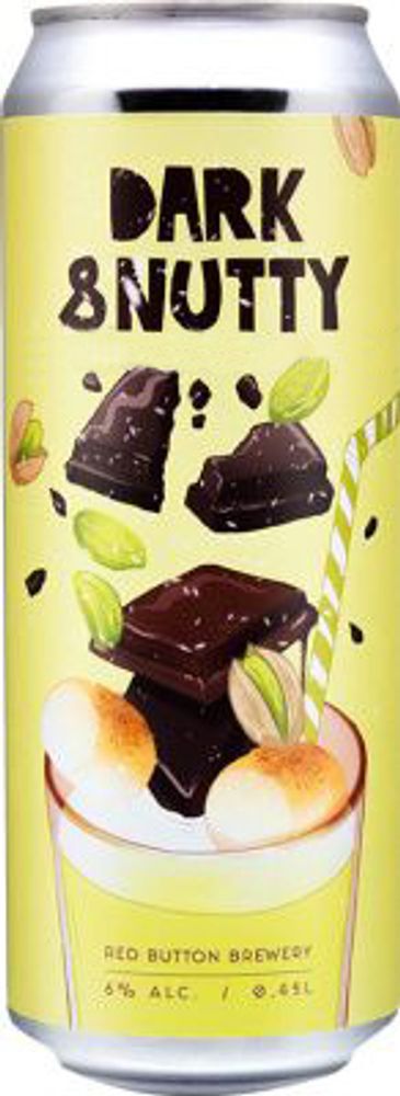 Пиво Рэд Баттон Дарк &amp; Нати / Red Button Dark &amp; Nutty 0.45 - банка