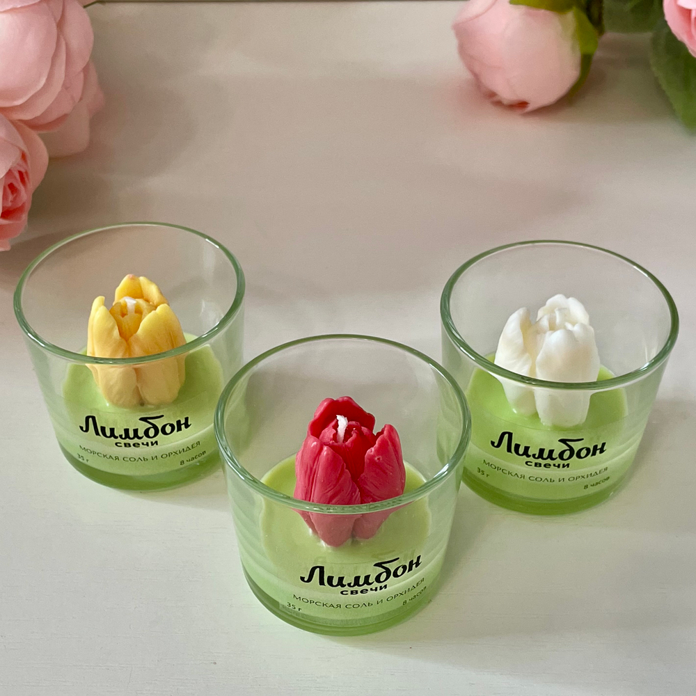 Ароматическая свеча "Белый тюльпан", 35 г