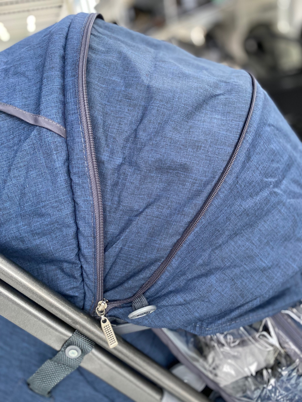 Санки - коляска Galaxy kids 3-3С синий джинс арт. GK-3-3ССИД