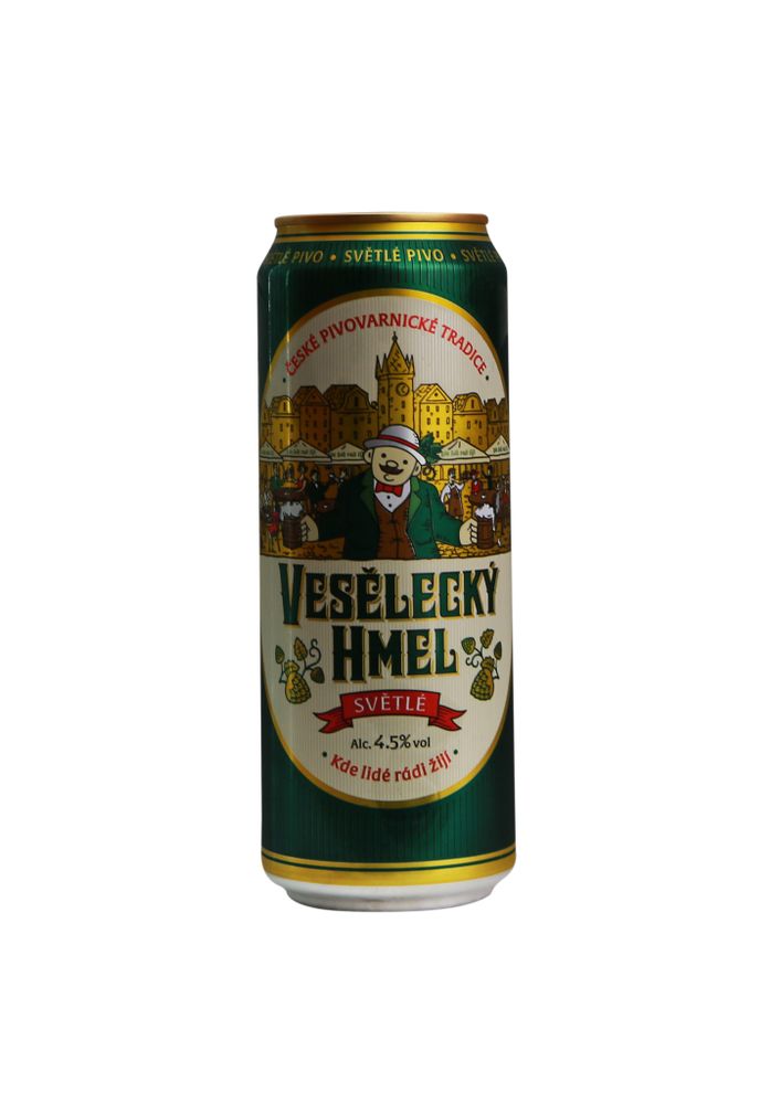 Пиво Veselecky Hmel светлое пастеризованное фильтрованное 0.45 л.ж/б