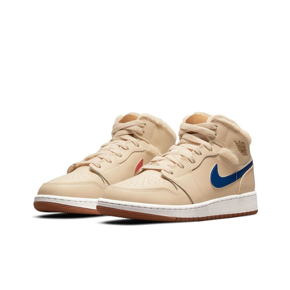 Кроссовки Air Jordan 1 Mid Fleece Swoosh