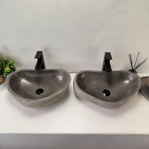 Раковина из речного камня ПАРА! RS-63824 52*36*15 2шт 0126