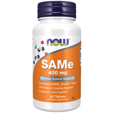 Now Foods SAMe 400 mg 60 tablets, S-аденозил-L-метионин !!! Срок 07.2025