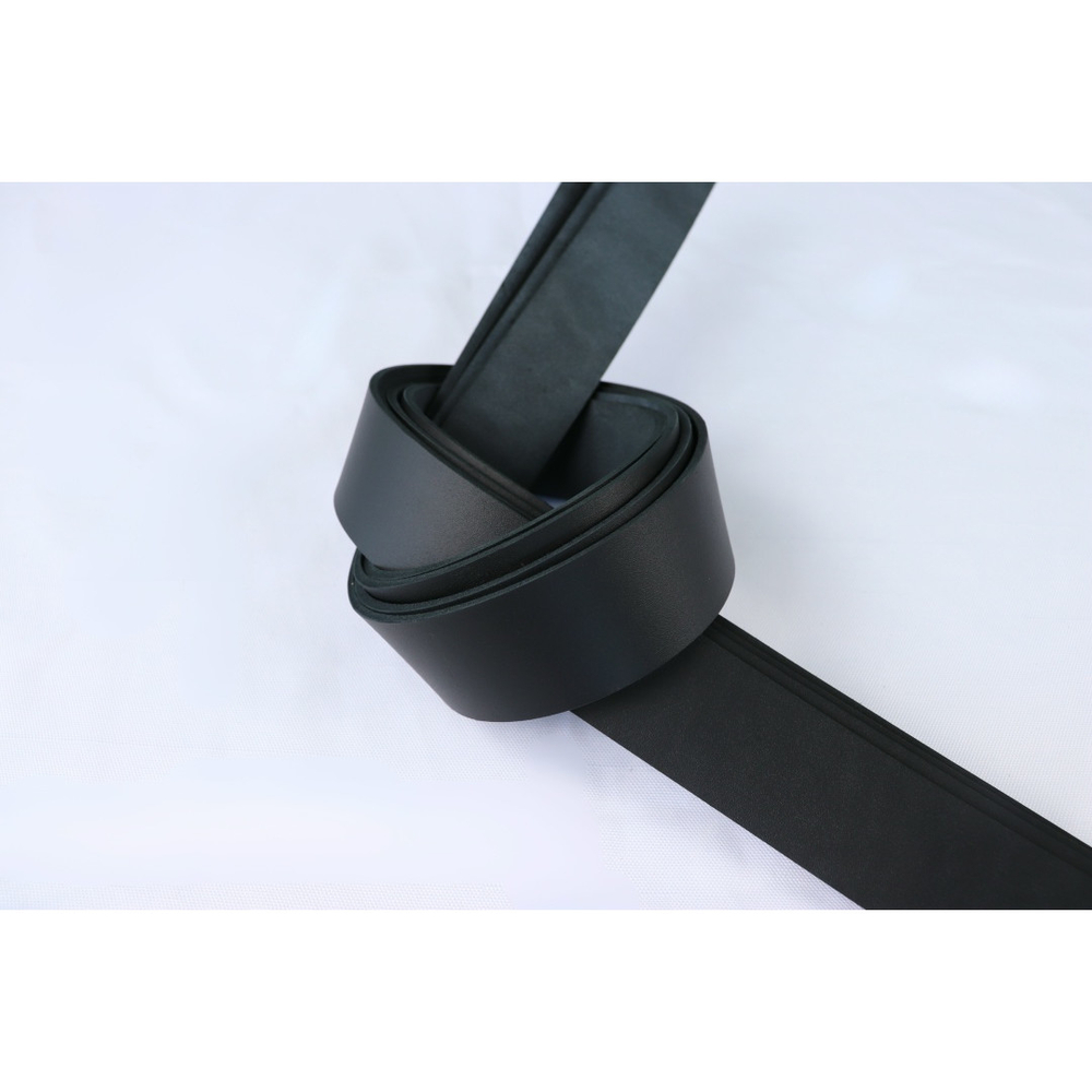 Ременная заготовка Гермес черный гладкая