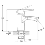 Смеситель для раковины, G.lauf, корот изл, с картриджем, хром, NUD1-A045