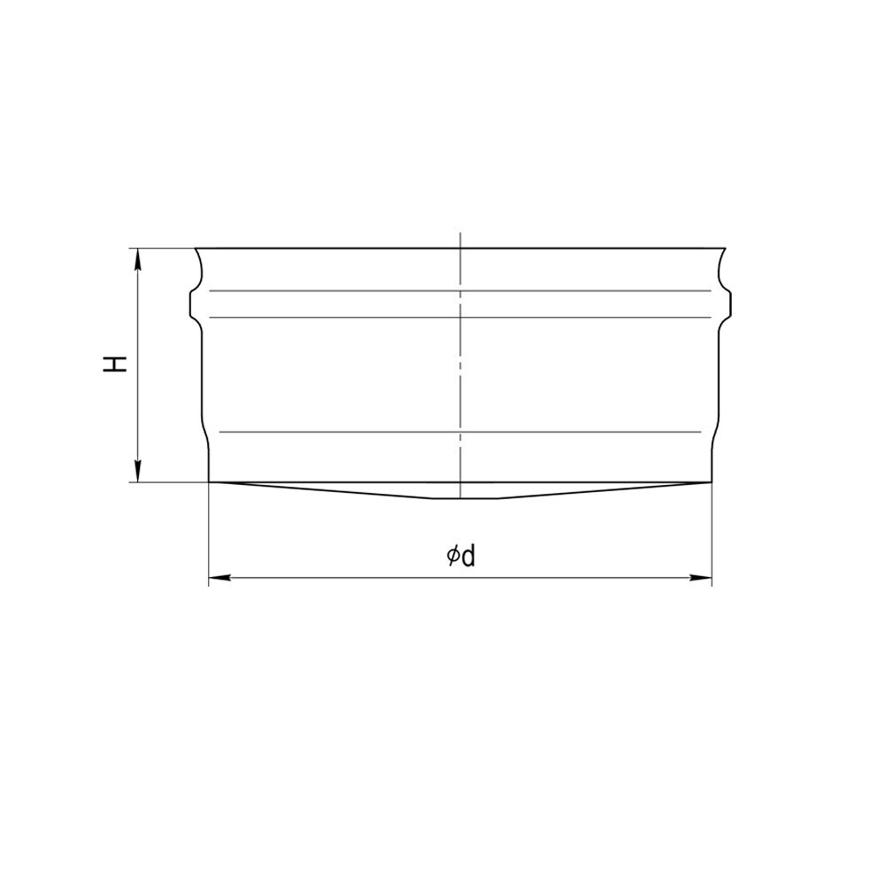 Заглушка внешняя д/трубы (430/0,5 мм) Ф150 (нижняя)
