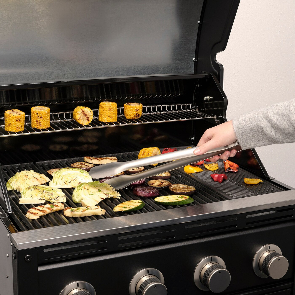 IKEA GRILLTIDER  (ИКЕА ГРИЛЛТИДЕР)  -  Набор посуды для барбекю из 3 частей, нержавеющая сталь
