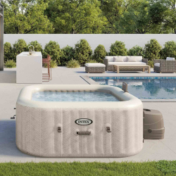 СПА-бассейн Intex PureSpa Chevron Deluxe 124/175х71 см с круговым пузырьковым массажем, хлоргенератор (28446)