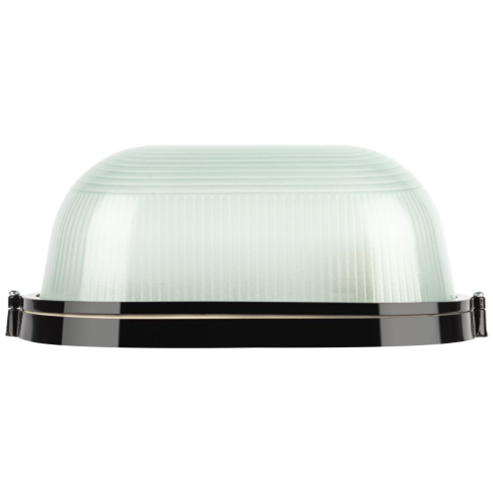 Светильник ЭРА НБП 04-100-001 Акватермо алюминий/стекло IP54 E27 max 100Вт 280х160 овал черный