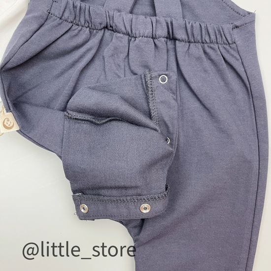 Комбинезон со свитшотом "Лапки" Графит