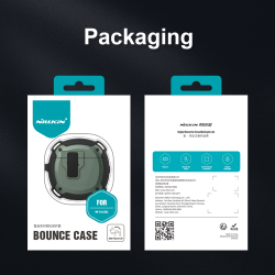 Чехол зеленого цвета от Nillkin Bounce Case для наушников Huawei FreeBuds 4 и 4E, с карабином