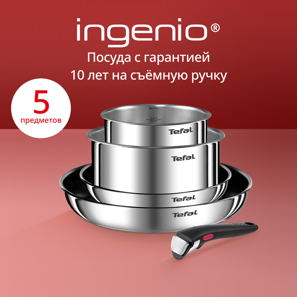 Набор посуды Tefal Ingenio Emotion из 5 предметов 16/20/22/28 см L897S574