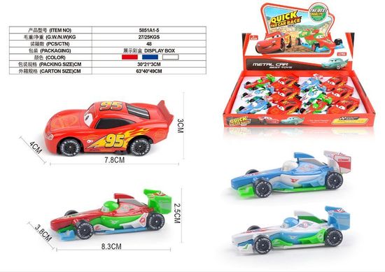 Машинки металл тачки в ассорт. 8см