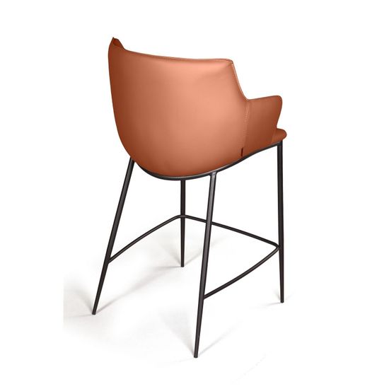 Стул полубарный Sofia, экокожа soft-touch, терракот