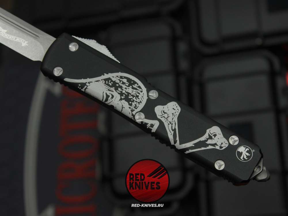 Ножи Microtech Ultratech Death Card Standard S/E (Левый) + S/E (Правый) + Tanto T/E (Левый) + T/E (Правый "Memento Mori" - комплект 4 ножа