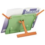 Подставка для книг ЮНЛАНДИЯ, регулируемый наклон, прочный ABS-пластик, светло-зеленая, 237898