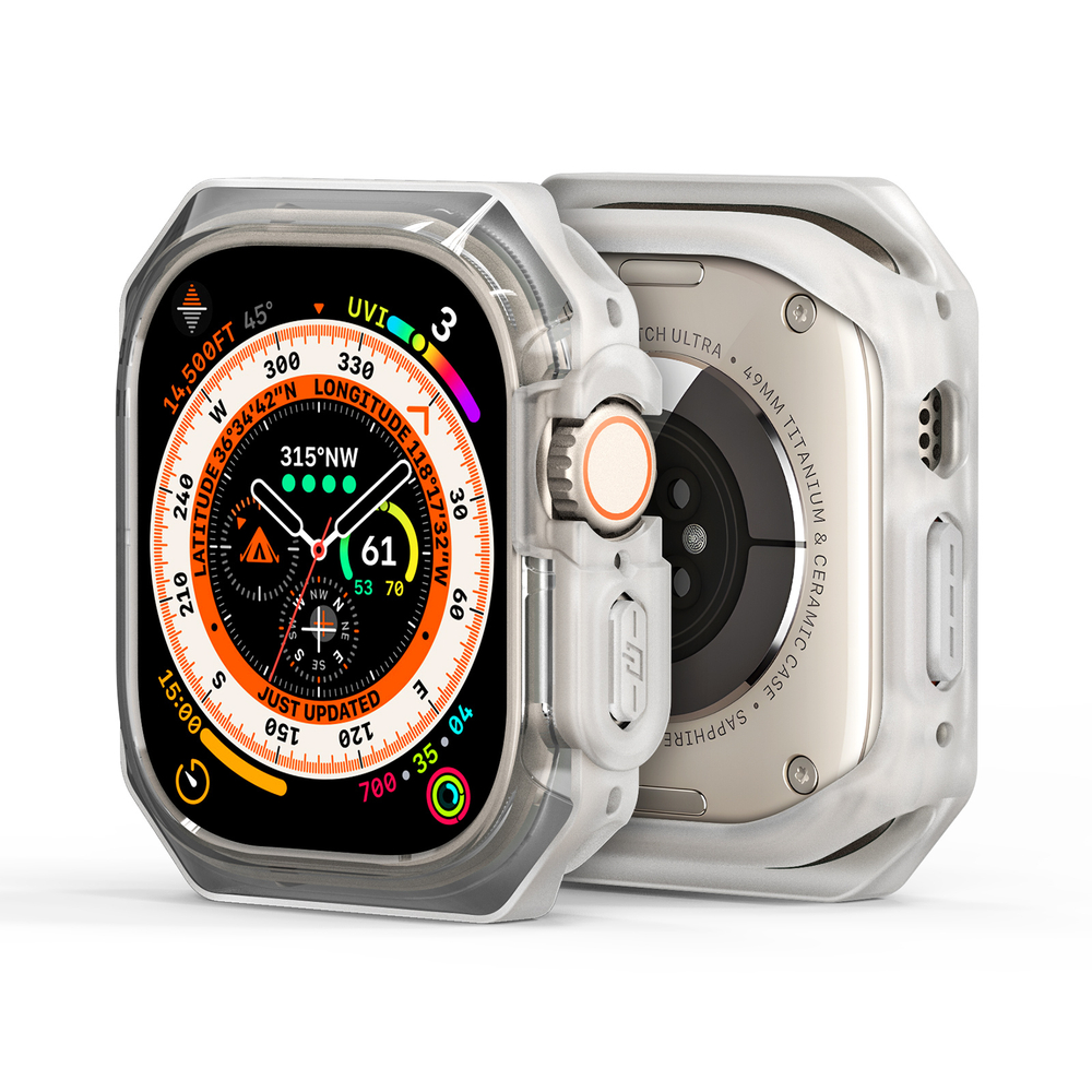Чехол-бампер прозрачный от Dux Ducis для часов Apple Watch Ultra 1 и 2, 49мм, Tamo Series Case