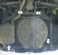 Усиленная защита Motodor зад. бампера. 2 мм, сталь. для Nissan X-Trail 2010-2015,Nissan X-Trail 2007-2010 арт.01440