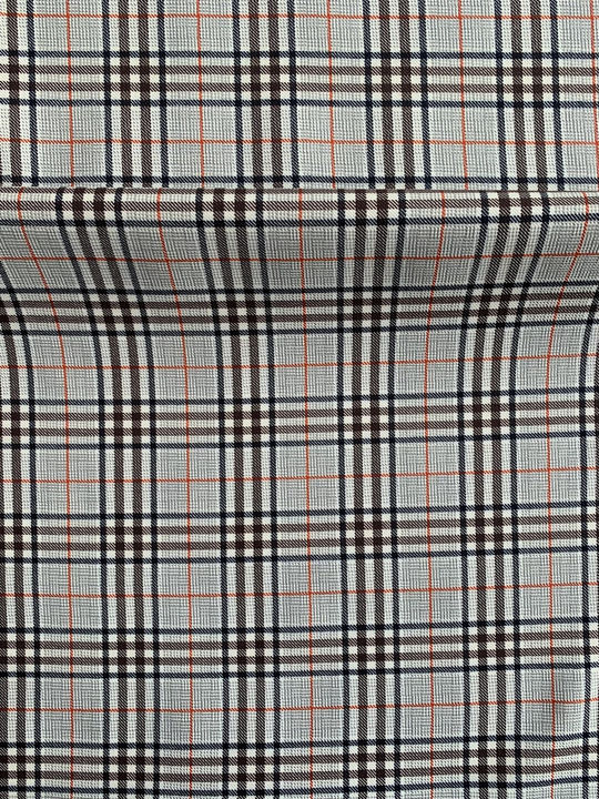 Костюмная принт клетка, серый, RH