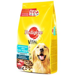 КОРМ PEDIGREE Педигри ДЛЯ ВСЕХ ПОРОД СОБАК ГОВЯДИНА 2.2КГ