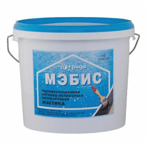 Мастика битумно-полимерная Грида Мэбис, гидроизоляционная, черная