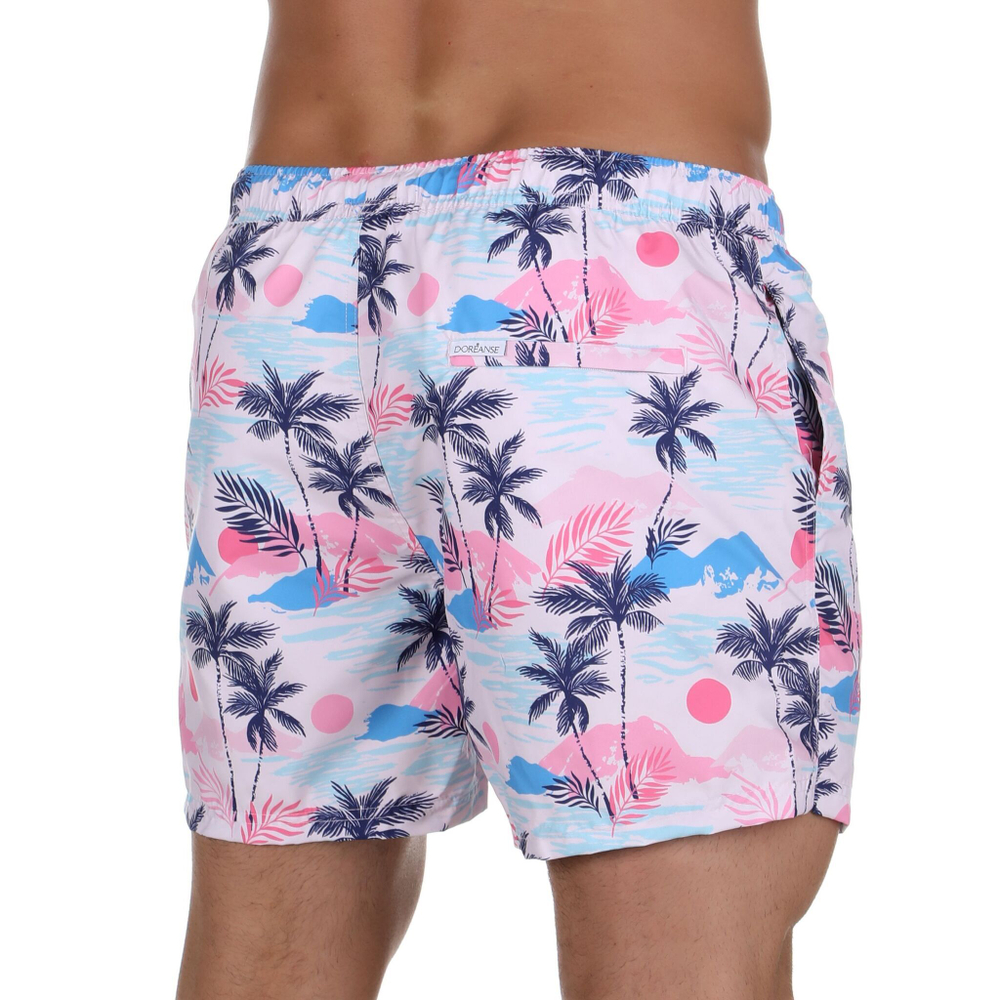 Мужские шорты для плавания с морским принтом Doreanse (Размер: S) (Цвет: розовый)