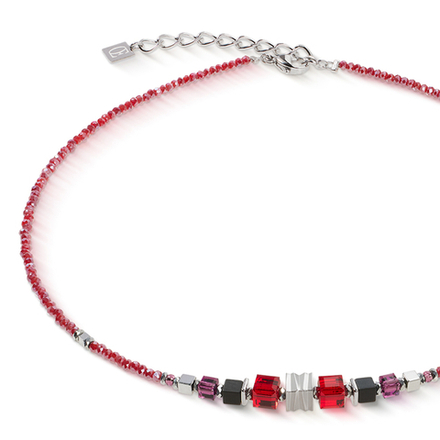 Колье Coeur de Lion Red-Silver 3044/10-0317