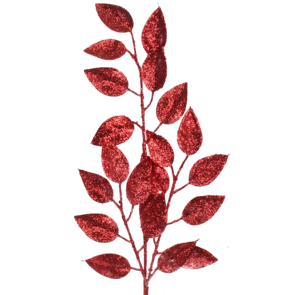 Ветка декоративная «Волшебные листья» 50 см, Красный