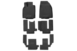 Коврики Standard, 3D в салон MAZDA CX-9, 2007-2012, 2012-2015 6 шт. (полиуретан, чёрные) Element.CARMZD00029