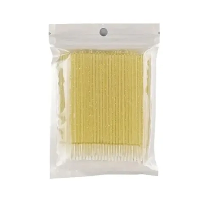 Микробраши (100 шт) пакет прозрачные с золотом (2,5 мм)