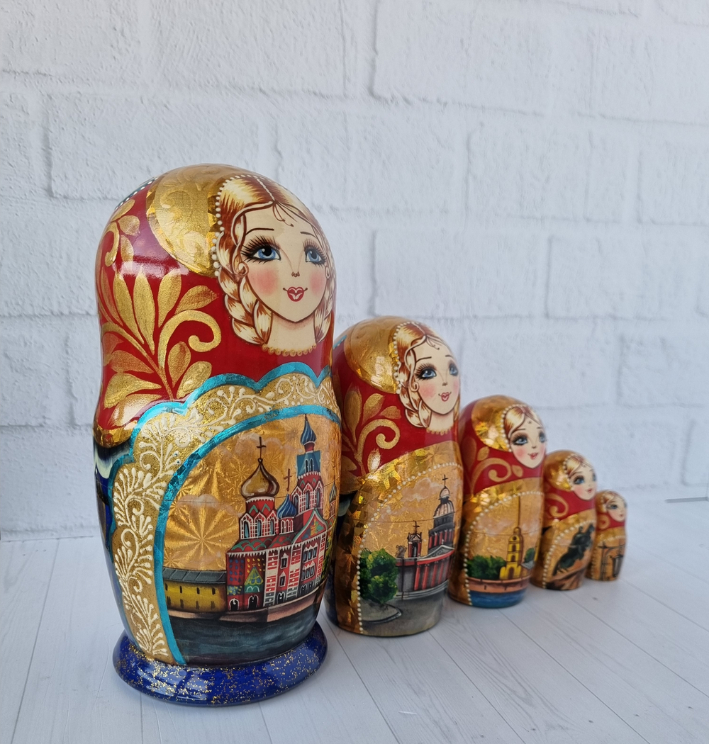 Матрёшка "Виды города" 5мест