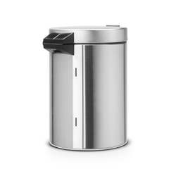 Ведро для мусора Brabantia настенное матовая сталь 3л вид сзади