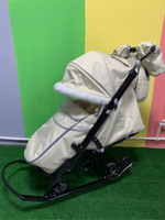 Санки-коляски Pikate КС Снеговик Бежевый