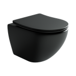 Комплект подвесной безободковый унитаз Ceramica Nova Metropol Rimless CN4002MB с микролифтом + система инсталляции Envision CN1001B с кнопкой смыва Round чёрный матовый и шумоизоляционной панелью