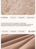 Комплект постельного белья на резинке Сатин Velouria Luxe с Одеялом VLR010