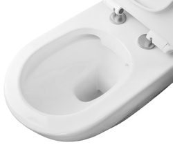 Унитаз напольный Azario CORSA 630x380x830 безободковый с бачком и сиденьем микролифт (AZ-2062S)