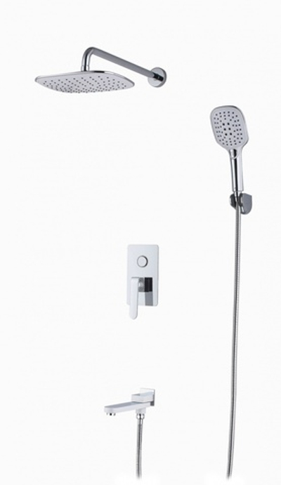 26065-F Встроенный смес для душа с 3-функ. (бел.+хром) "GANZER"  (5/1шт)