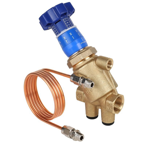 Регулятор перепада давления латунный DN 25 PN 25 муфта-муфта,  без измерительных ниппелей, dP=20-60кПа, MVI BL.530.06