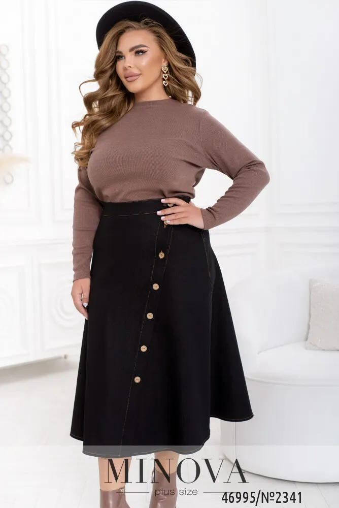 Юбка 2341-черный Minova