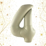 Шар фольгированный 32'/81см «Цифра «4» (молочный)