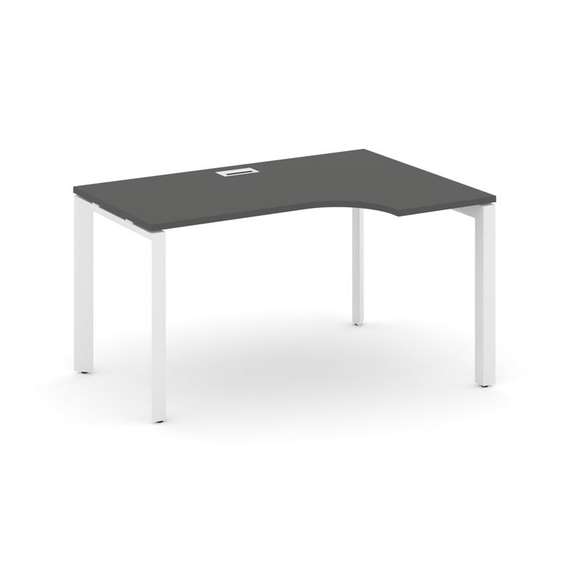 Style Project Стол рабочий эргономичный SN-59P.SPA-001(R) Антрацит/Металл Белый/Белый Заглушка 1380*