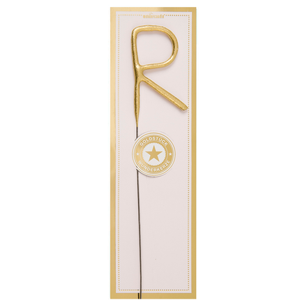 Бенгальская свеча "Буква R" (золото) 1 шт