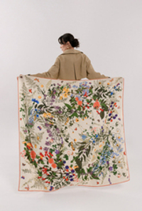 Шаль «Русский полевой букет» 100% шерсть