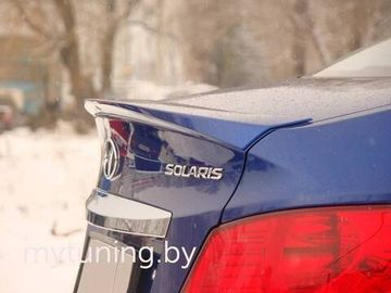 Лип спойлер на крышку багажника для Hyundai Solaris